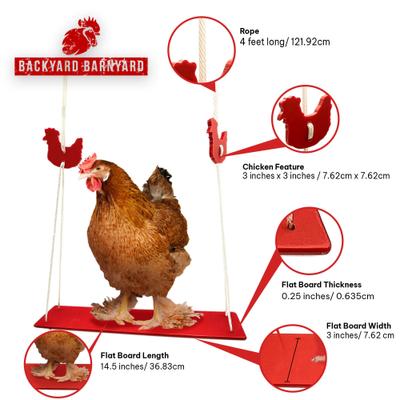 Show full view: Backyard Barnyard Chicken Swing, Red slide 3 of 6