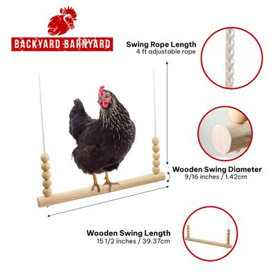 Show full view: Backyard Barnyard Chicken Round Bar Bird Swing slide 3 of 9