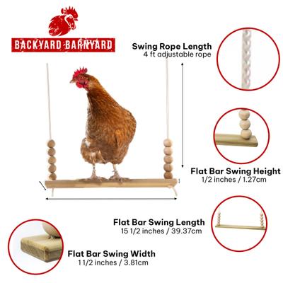 Show full view: Backyard Barnyard Chicken Flat Bar Bird Swing slide 3 of 9