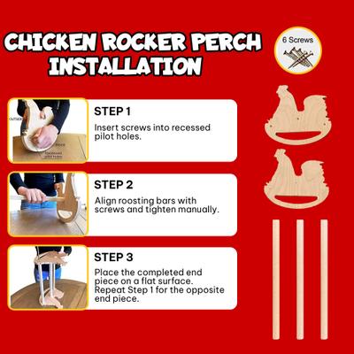 Show full view: Backyard Barnyard Chicken Bird Perch Rocker slide 8 of 9