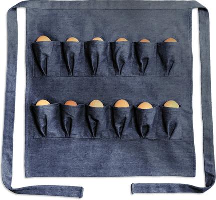 Show full view: Backyard Barnyard 12-Pocket Egg Gathering Apron Denim, Dark Blue slide 2 of 8