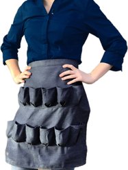 Backyard Barnyard 12-Pocket Egg Gathering Apron Denim, Dark Blue