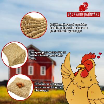 Show full view: Backyard Barnyard Chicken Poultry Nesting Pad, 12 count slide 6 of 9
