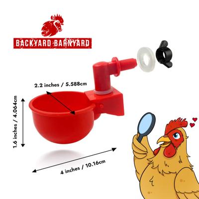 Show full view: Backyard Barnyard Automatic Poultry Cup Drinker, 2 count slide 3 of 8
