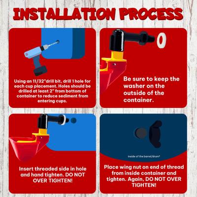 Show full view: Backyard Barnyard No Peck Poultry Cup Drinker, 4 count slide 5 of 8