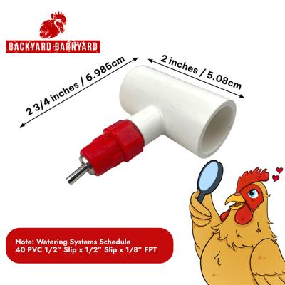 Show full view: Backyard Barnyard PVC Poultry Nipple Kit, 6 count slide 5 of 8