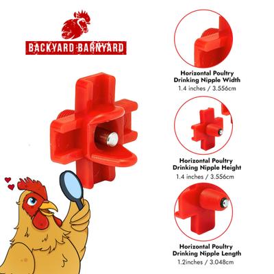 Show full view: Backyard Barnyard Horizontal Chicken Water Nipple Kit, 12 count slide 5 of 9
