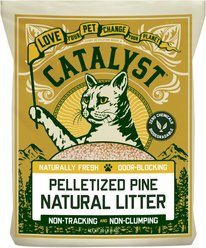 Catalyst Pet Pine Pellet Unscented Non-Clumping Wood Cat Litter, 20-lb bag