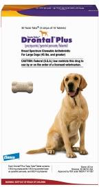 Show full view: Drontal Plus Chewable Tablet for Large Dogs, over 45 lbs, 5 Tablets slide 3 of 7