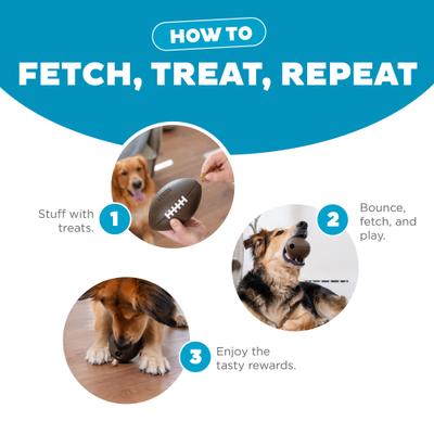 Show full view: Outward Hound Sport Ballz Football Treat-Dispensing Fetch Ball Dog Toy slide 4 of 11