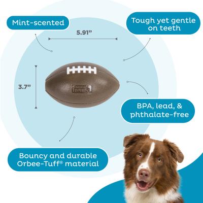 Show full view: Outward Hound Sport Ballz Football Treat-Dispensing Fetch Ball Dog Toy slide 3 of 11