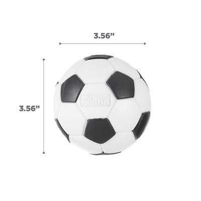 Show full view: Outward Hound Sport Ballz Soccer Ball Durable Treat-Dispensing Fetch Ball Dog Toy slide 7 of 11
