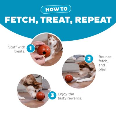 Show full view: Outward Hound Sport Ballz Basketball Durable Treat-Dispensing Fetch Ball Dog Toy slide 4 of 11