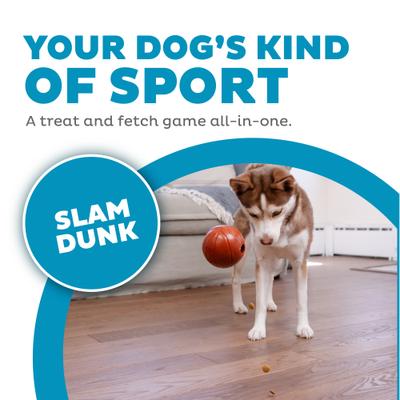 Show full view: Outward Hound Sport Ballz Basketball Durable Treat-Dispensing Fetch Ball Dog Toy slide 2 of 11