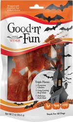 Good 'n' Fun Triple Flavor Wings Chicken, Beef & Pork Hide Dog Chews, 2-oz bag