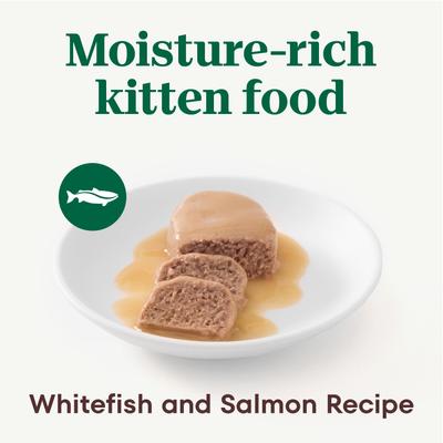 Show full view: Kitten Variety Pack: Nutro Perfect Portions Chicken Recipe Pate Wet Food, 2.6-oz, case of 24 twin-packs + Nutro Perfect Portions Whitefish & Salmon Recipe Pate Wet Food, 2.6-oz, case of 24 twin-packs + Sheba Perfect Portions Salmon Soft Pate Wet Food, 2.6-oz twin-pack trays, case of 24 slide 7 of 9