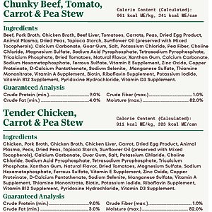 Nutro Hearty Stew Variety Pack Chunky Beef, Tomato, Carrot & Pea Stew & Tender Chicken Adult Wet Dog Food, 12.5-oz can, case of 12