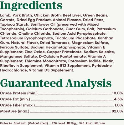 Show full view: Nutro Hearty Stew Meaty Lamb, Green Bean & Carrot Cuts in Gravy Grain-Free Adult Canned Wet Dog Food, 12.5-oz, case of 12 slide 7 of 11