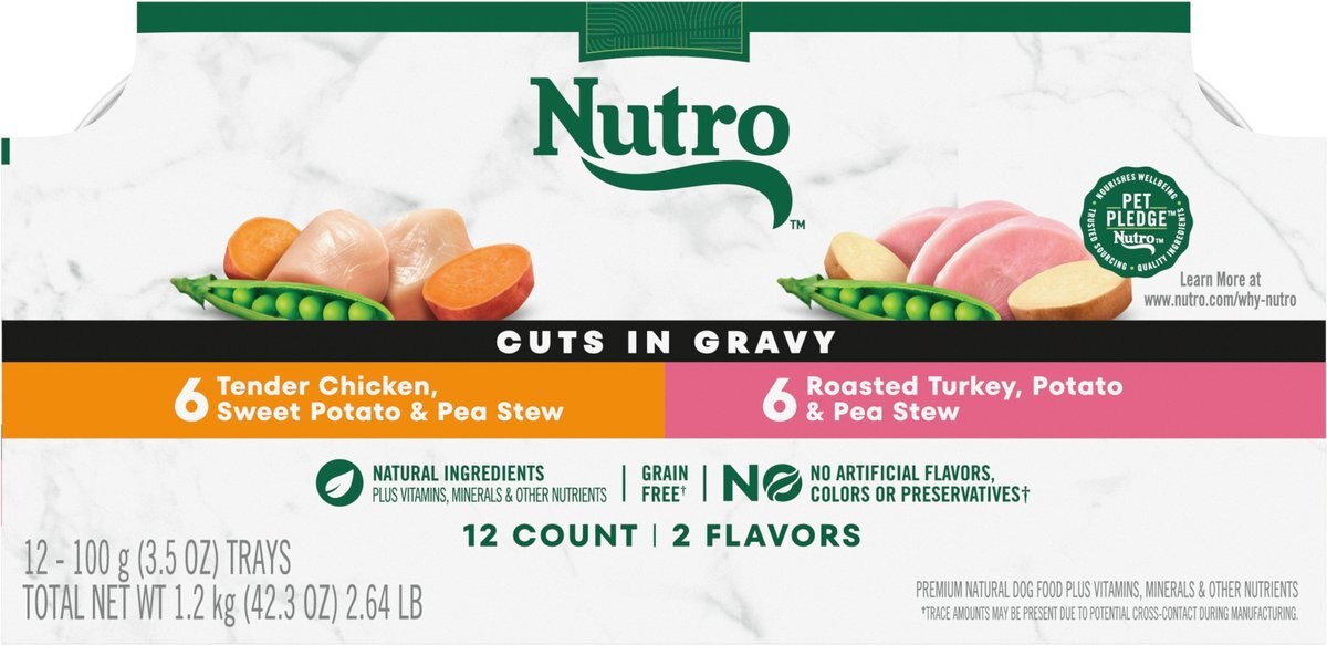 Wild Frontier by Nutro Turkey Loaf & Chicken Cuts Adult Grain-Free Dog Food Trays