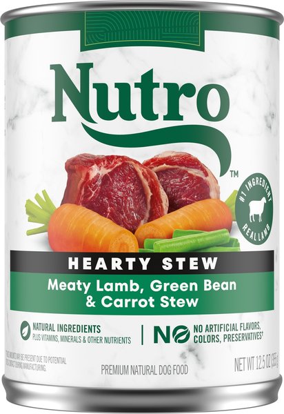 Nutro Hearty Stew Grain Free Meaty Lamb, Green Bean & Carrot Stew Adult Canned Dog Food