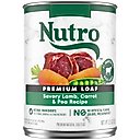 Nutro Premium Loaf Savory Lamb, Carrot & Pea Recipe Grain-Free Adult Canned Wet Dog Food, 12.5-oz, case of 12