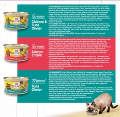 Wellness Complete Health Tasty Textures Variety Pack Natural Salmon, Tuna & Chicken Recipes Wet Cat Food, 3-oz can, case of 12 slide 2 of 9