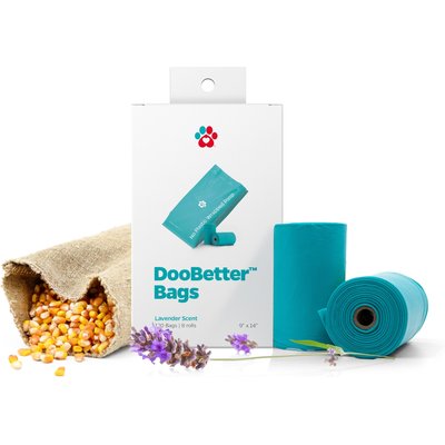 Pet Parents Pet Parents DooBetter 100% Plant Based Dog & Cat Litter & Poop Bags, Lavender, 120 count