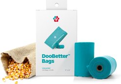 Pet Parents DooBetter 100% Plant Based Dog & Cat Litter & Poop Bags, Unscented, 120 count