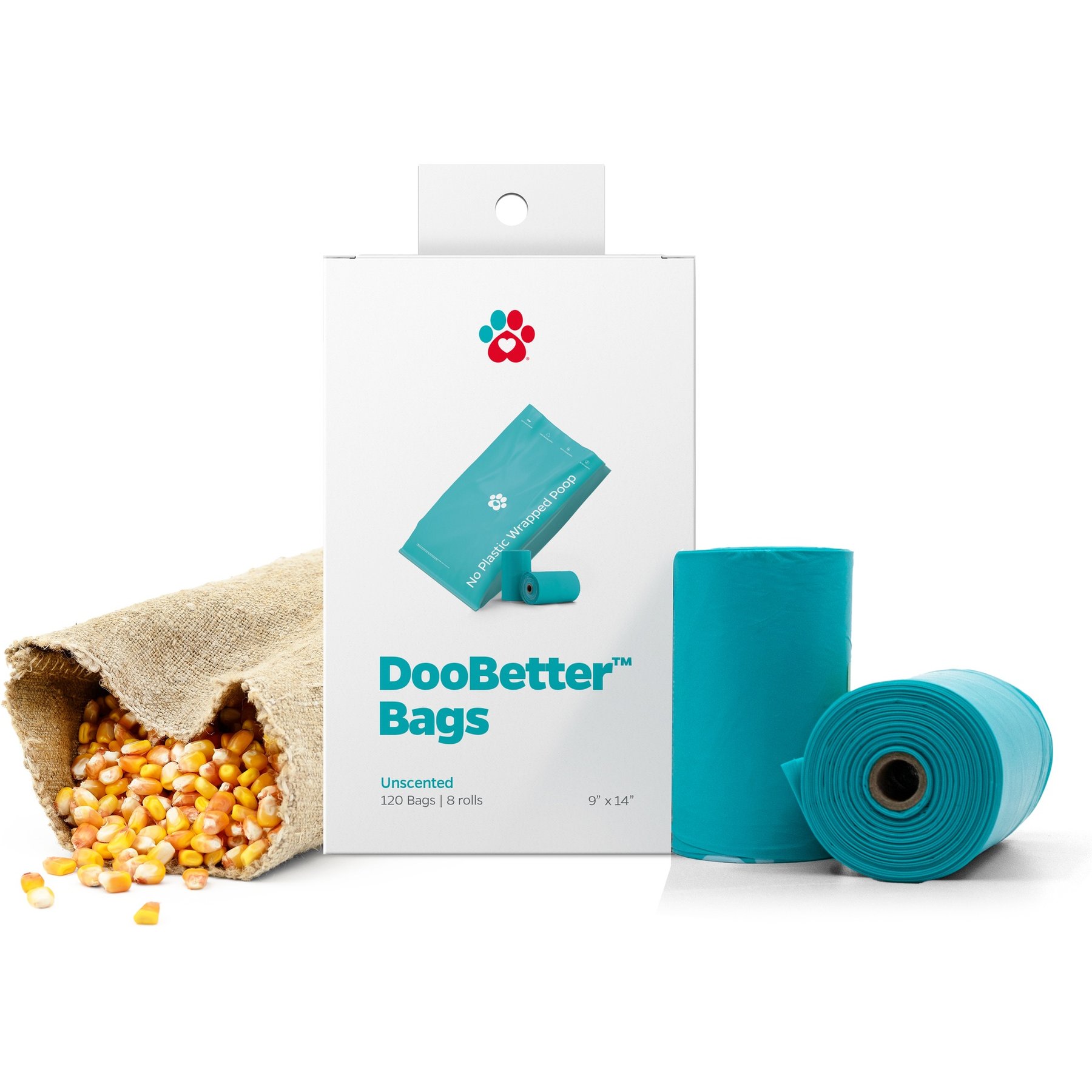 Pet Parents DooBetter 100% Plant Based Dog & Cat Litter & Poop Bags, Unscented, 120 count