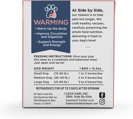Show full view: Side By Side Warming Complete & Balanced Chicken & Lamb Stew Wet Dog Food, 12.5-oz box slide 3 of 7