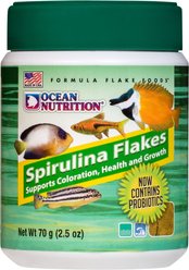 Ocean Nutrition Spirulina Flake Fish Food, 2.5-oz jar