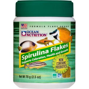 Ocean Nutrition Spirulina Flake Fish Food, 2.5-oz jar