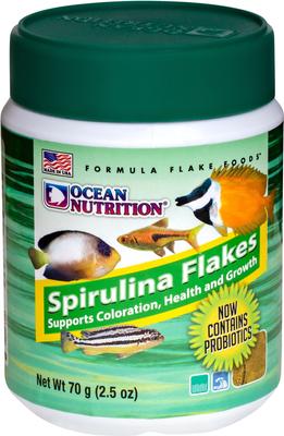 Show full view: Ocean Nutrition Spirulina Flake Fish Food, 2.5-oz jar slide 4 of 5