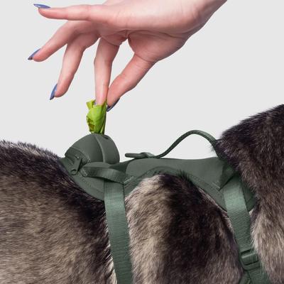 Show full view: Canada Pooch Everything No Pull Dog Harness with Poop Bag Dispenser, Forest Green, Medium slide 4 of 6