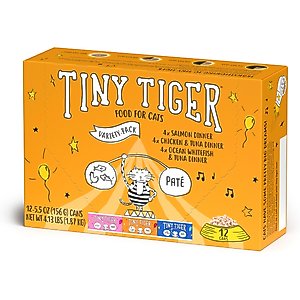Tiny Tiger Classic Pate Variety Pack Canned Cat Food, 5.5-oz can, case of 12