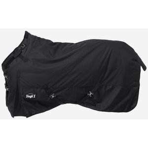 Tough1 1200D Turnout Blanket with Snuggit, 200-g, Black, 72-in