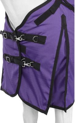 Show full view: Tough1 1200D Turnout Blanket with Belly Wrap & Snuggit, Purple, 69-in slide 3 of 4
