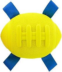 Hartz Dura Play Sports Football Dog Toy, Yellow & Blue, Bacon Scented, 1 count