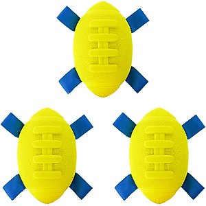 HARTZ Dura Play Sports Ball Variety Dog Toy, Yellow & Blue, Bacon