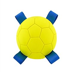 Hartz Dura Play Sports Soccer Dog Toy, Yellow & Blue, Bacon Scented, 1 count