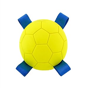 Hartz Dura Play Sports Soccer Dog Toy, Yellow & Blue, Bacon Scented, 1 count