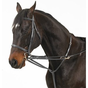 Camelot German Martingale Horse Rein, Black