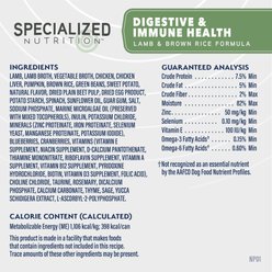 Natural Balance Specialized Nutrition Digestive & Immune Health Adult Lamb & Brown Rice Formula Wet Dog Food, 12.7-oz can, case of 12 slide 2 of 9
