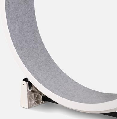 Show full view: One Fast Cat Gen 7 Cat Exercise Wheel, White with Gray Felt Pads slide 3 of 5