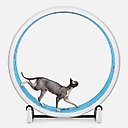 One Fast Cat Gen 7 Cat Exercise Wheel, White with Koi Pond Foam Pads