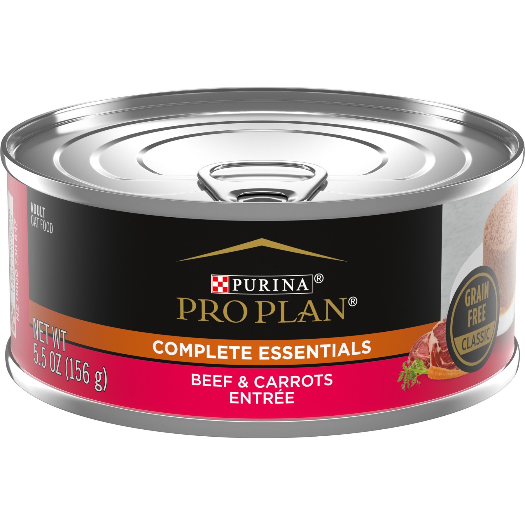 Purina Pro Plan Classic Beef & Carrots Entree Grain-Free Canned Cat Food, 5.5-oz can, case of 24