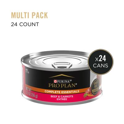 Show full view: Purina Pro Plan Classic Beef & Carrots Entree Grain-Free Canned Cat Food, 5.5-oz, case of 24 slide 3 of 12