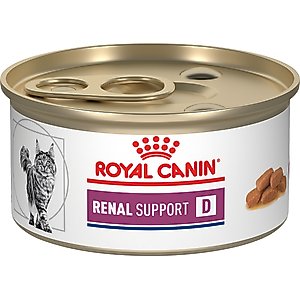 Royal Canin Veterinary Diet Adult Renal Support D Thin Slices in Gravy Wet Cat Food, 3-oz can, case of 6