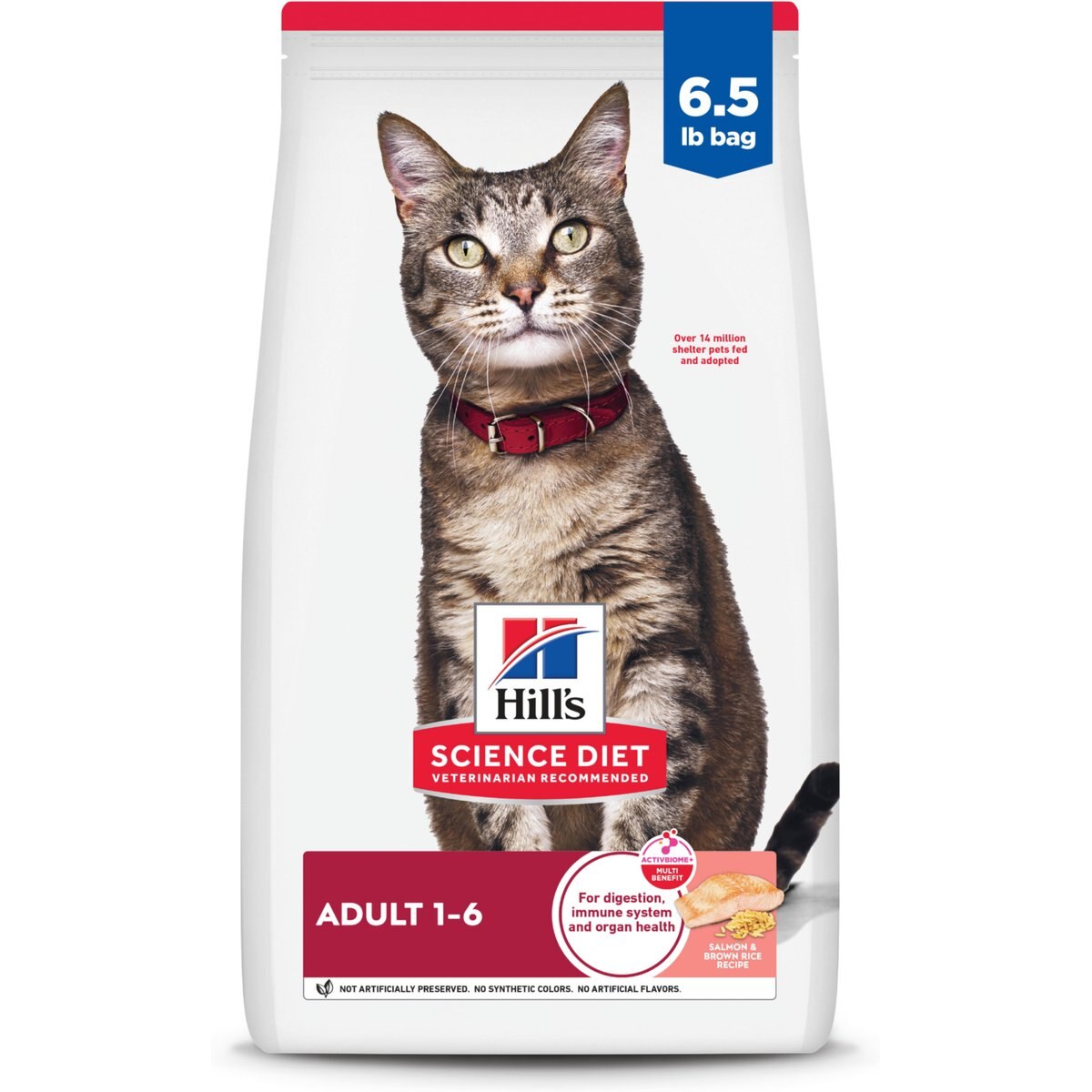 Hill's Science Diet Adult Salmon & Brown Rice Recipe Dry Cat Food, 6.5-lb bag