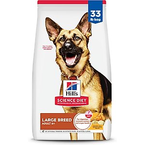Hill's Science Diet Senior Adult 6+ Large Breed Chicken Meal, Barley & Rice Dry Dog Food, 33-lb bag